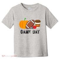 Game Day Football Pumpkin Fall Toddler T-Shirt thumb 0