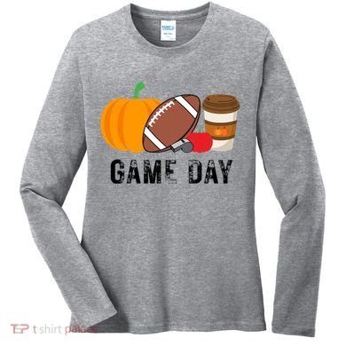 Game Day Football Pumpkin Fall Women's Long Sleeve Shirt
