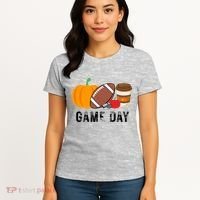 Game Day Football Pumpkin Fall Women's T-Shirt thumb 4