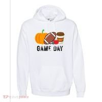 Game Day Football Pumpkin Fall Comfort Colors Garment-Dyed Hooded Sweatshirt thumb 0