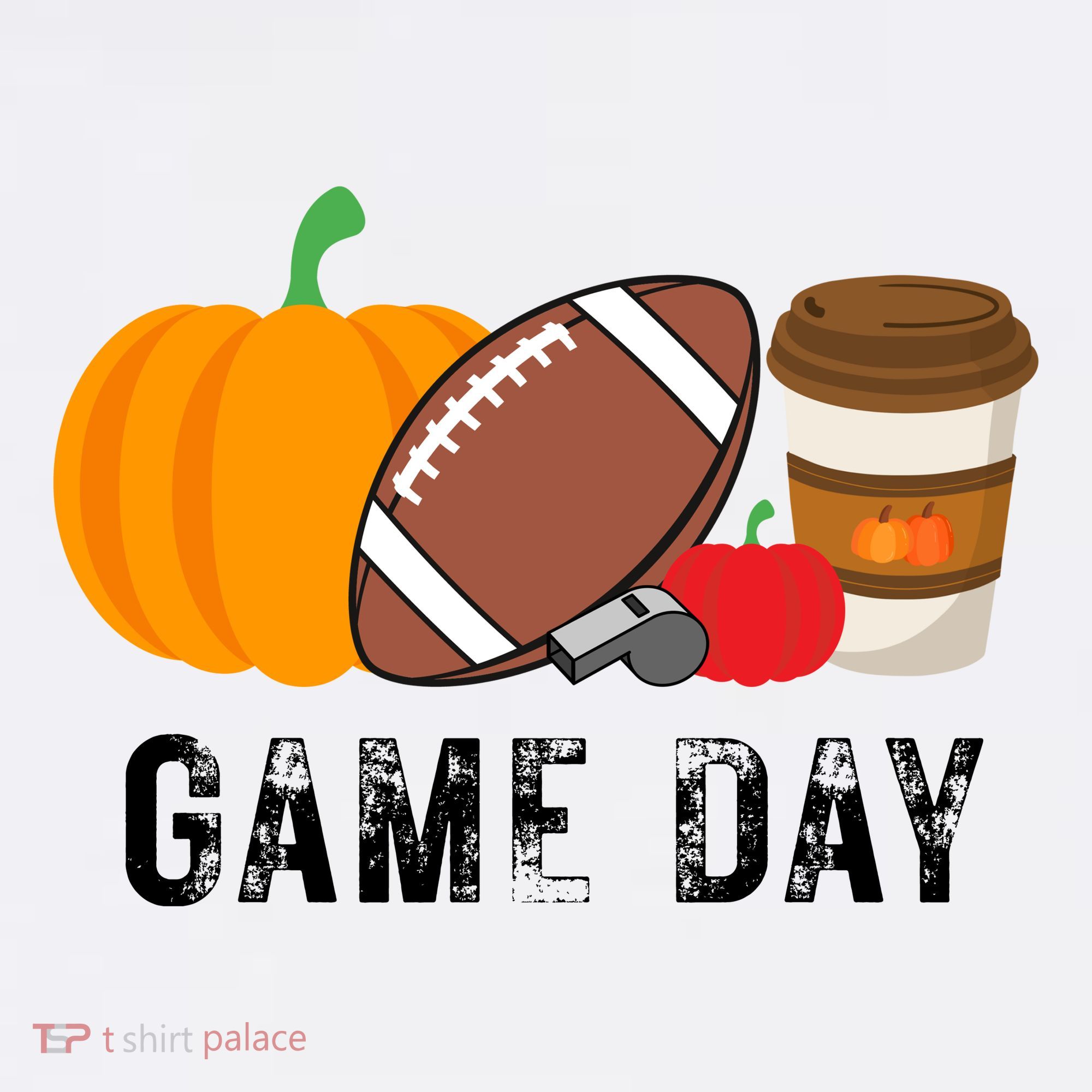 Game Day Football Pumpkin Fall Comfort Colors Garment-Dyed Hooded Sweatshirt