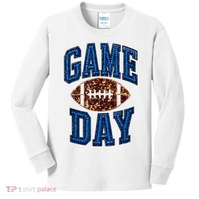 Game Day Football For Women Kids Long Sleeve Shirt