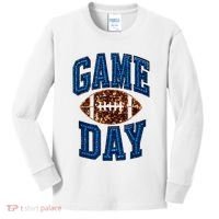 Game Day Football For Women Kids Long Sleeve Shirt thumb 0