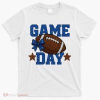 Game Day Football Season Football Blue Gold Vibes T-Shirt thumb 0