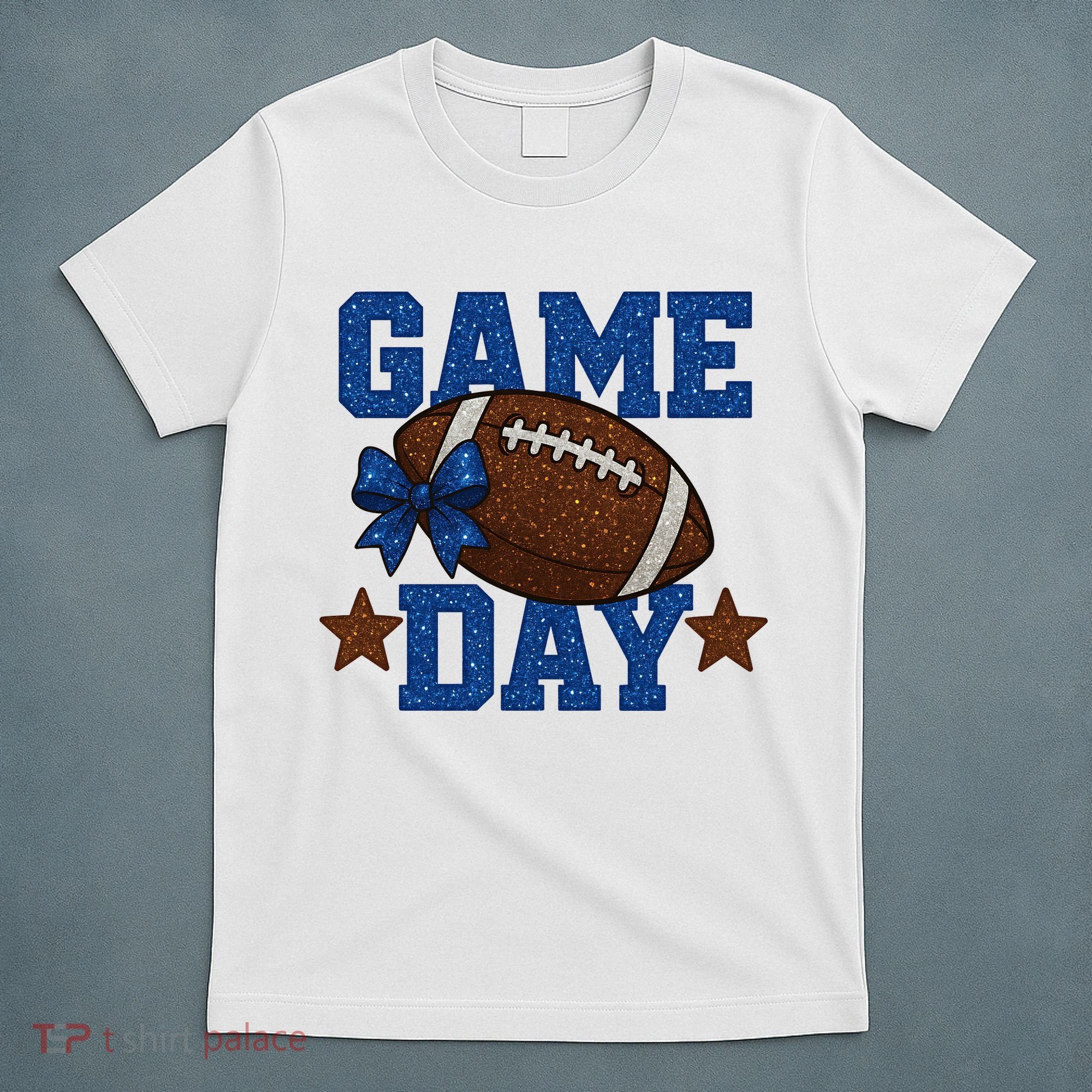Game Day Football Season Football Blue Gold Vibes T-Shirt