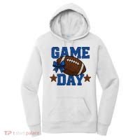 Game Day Football Season Football Blue Gold Vibes Women's Hoodie thumb 0