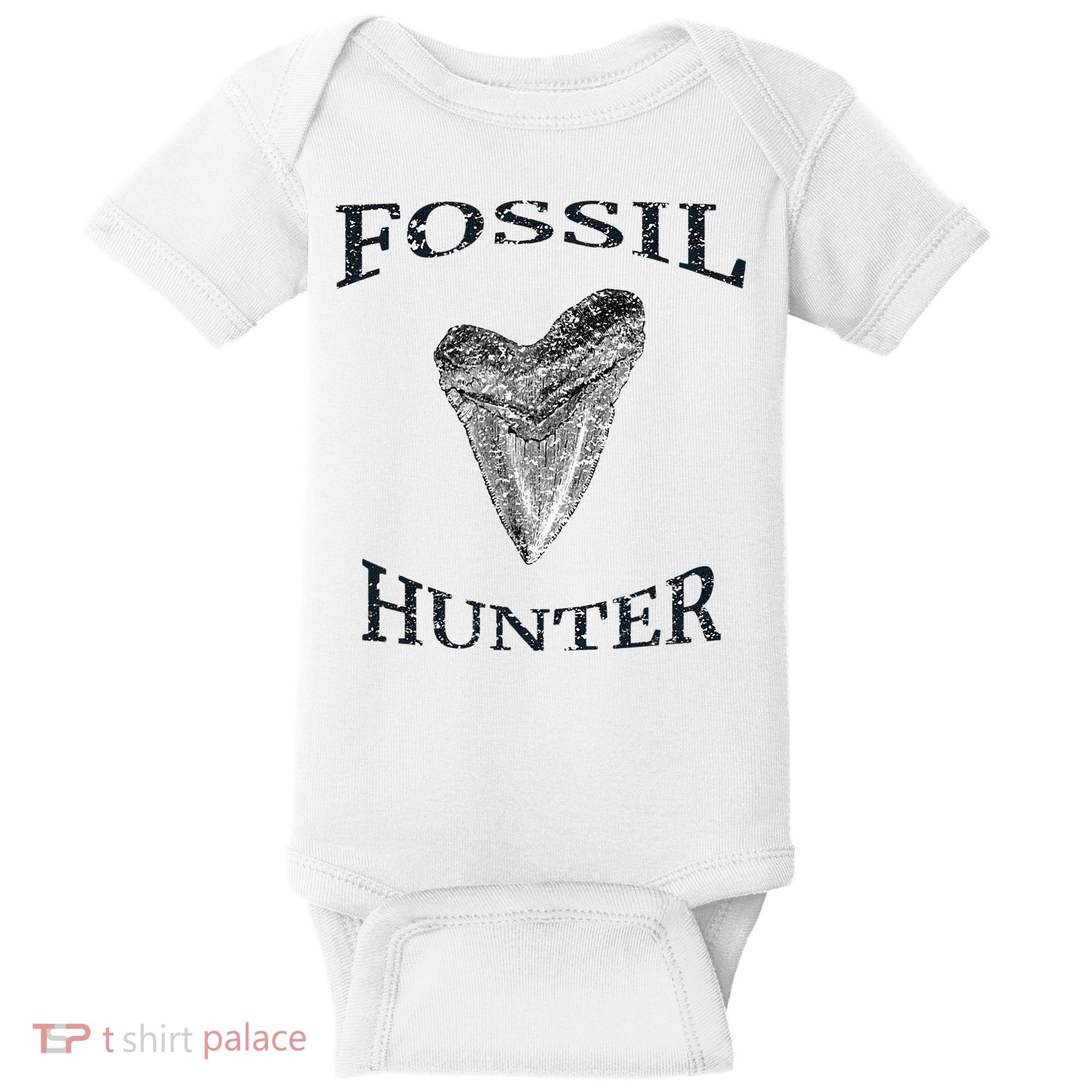 Great Distressed Fossil Hunter Megalodon Tooth Enthusiast Baby Bodysuit