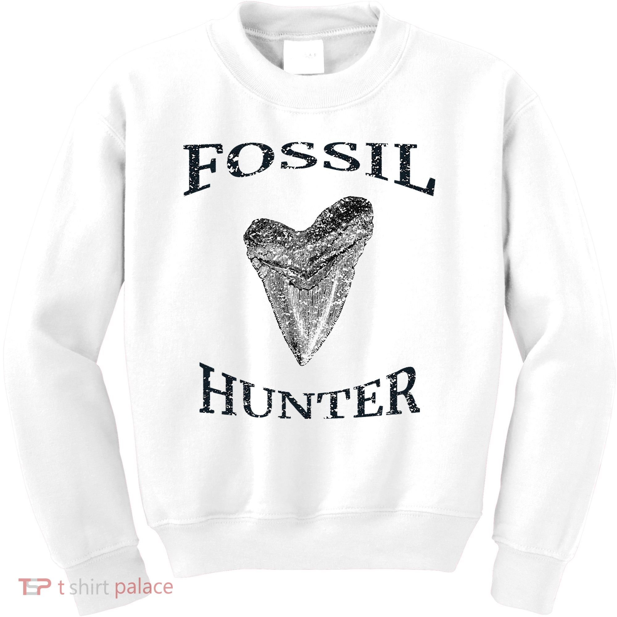 Great Distressed Fossil Hunter Megalodon Tooth Enthusiast Kids Sweatshirt
