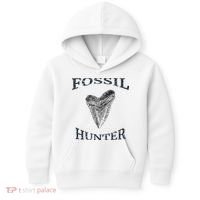 Great Distressed Fossil Hunter Megalodon Tooth Enthusiast Kids Hoodie thumb 0