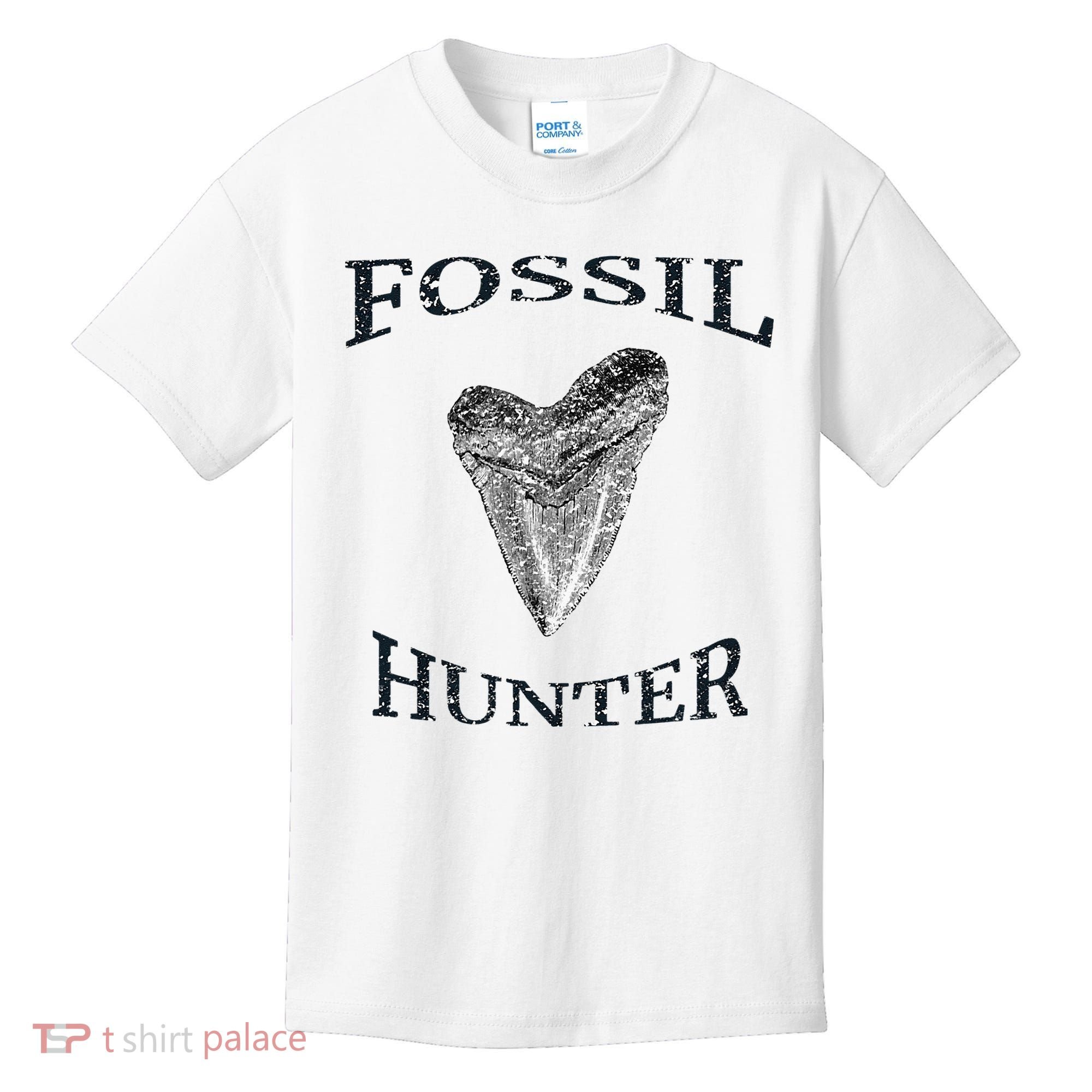 Great Distressed Fossil Hunter Megalodon Tooth Enthusiast Kids T-Shirt