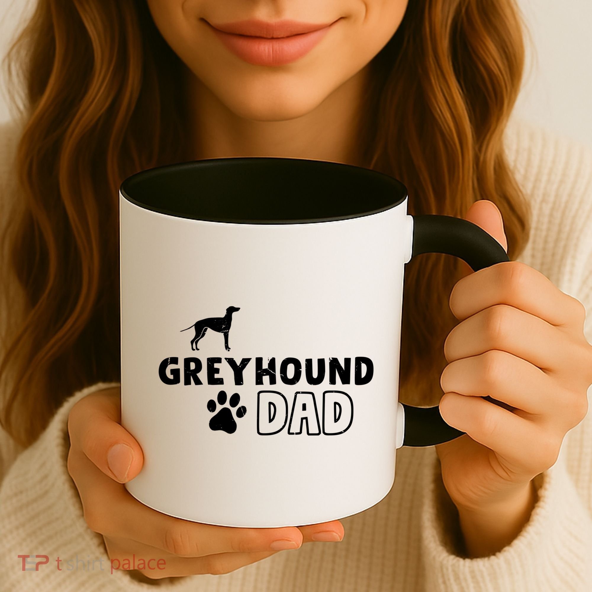Greyhound Dad Funny Cute Dog Owner Adopt Rescue Fathers Day Gift Coffee Mug