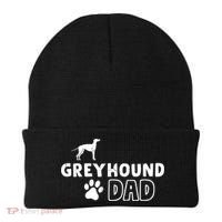 Greyhound Dad Funny Cute Dog Owner Adopt Rescue Fathers Day Gift Beanie thumb 0