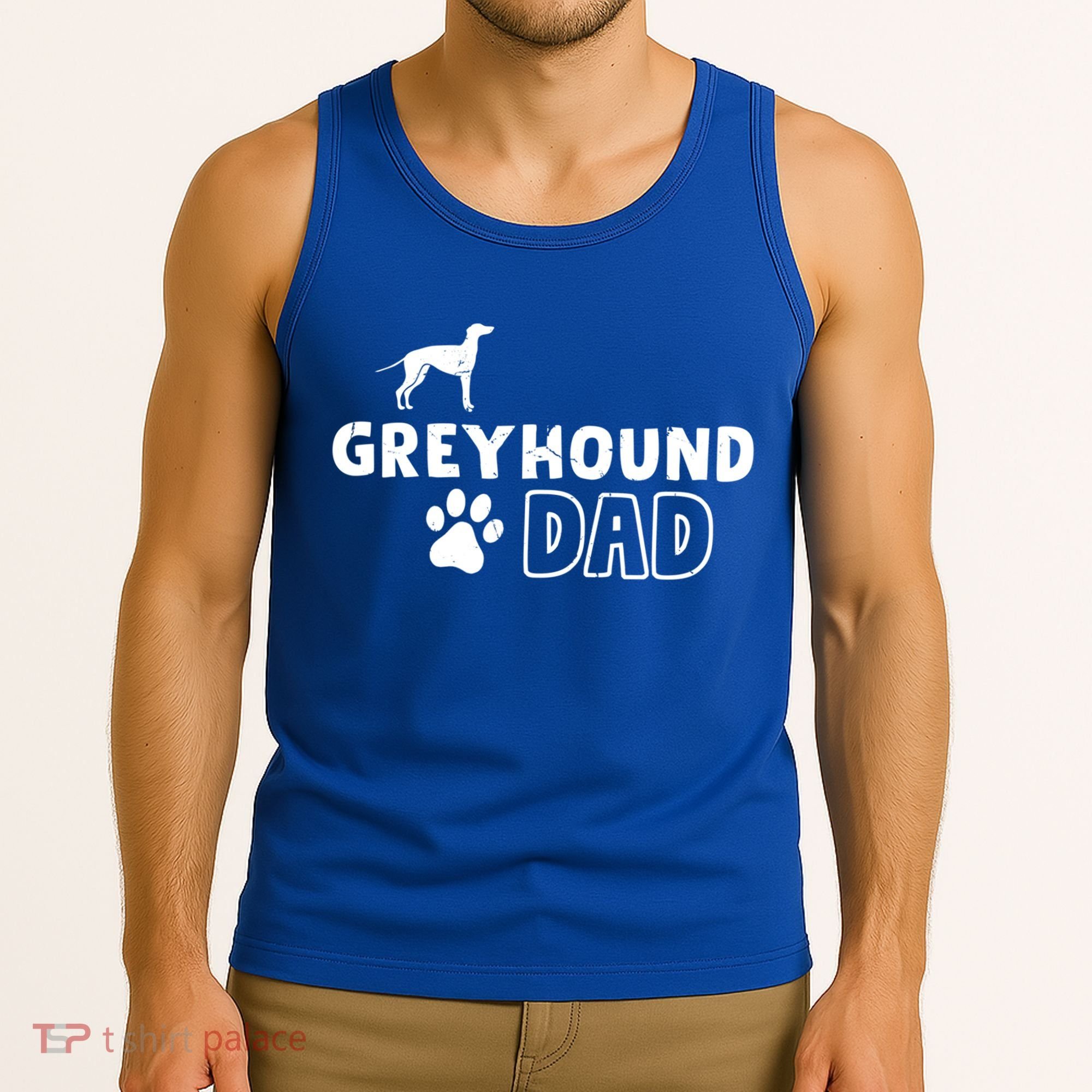 Greyhound Dad Funny Cute Dog Owner Adopt Rescue Fathers Day Gift Tank Top