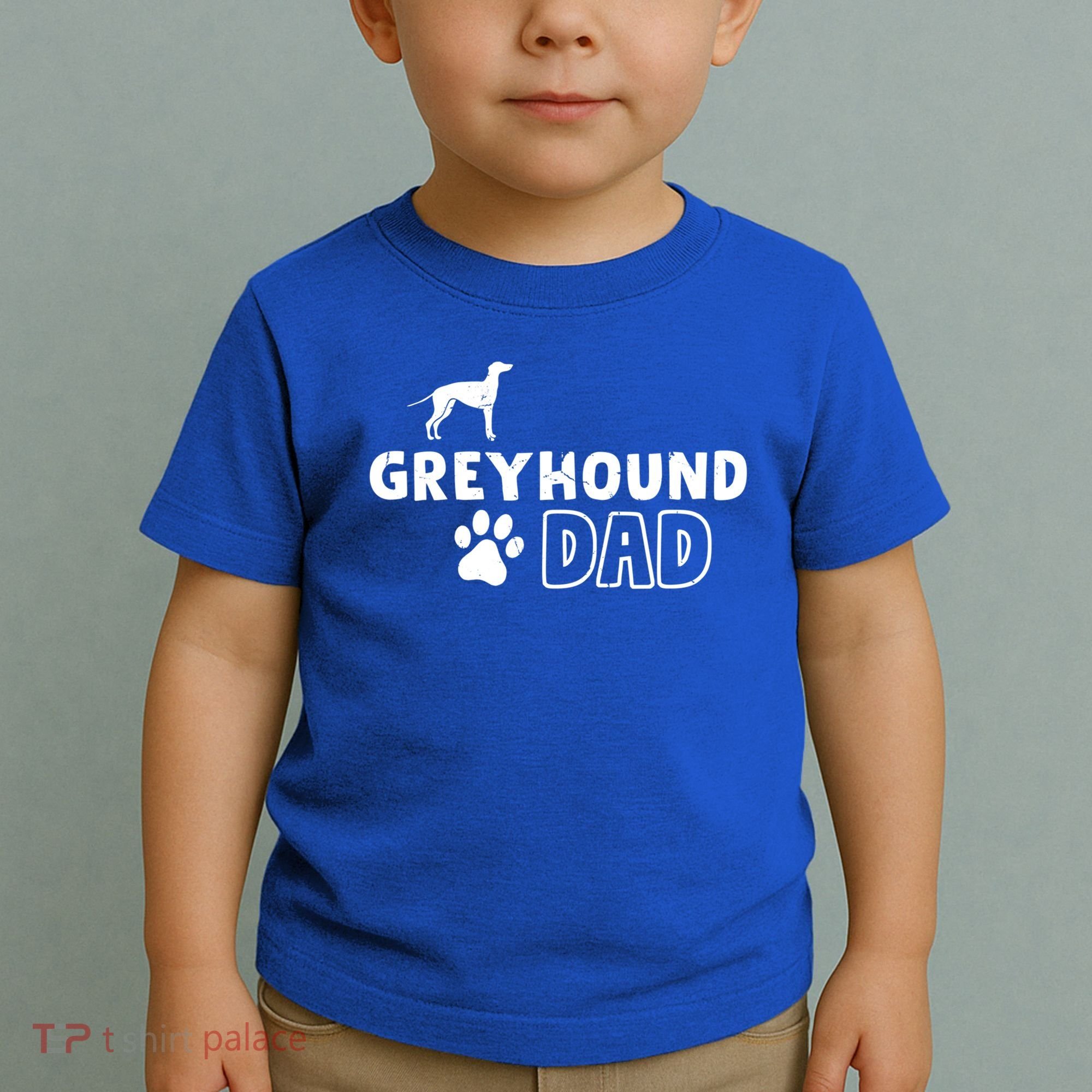 Greyhound Dad Funny Cute Dog Owner Adopt Rescue Fathers Day Gift Toddler T-Shirt