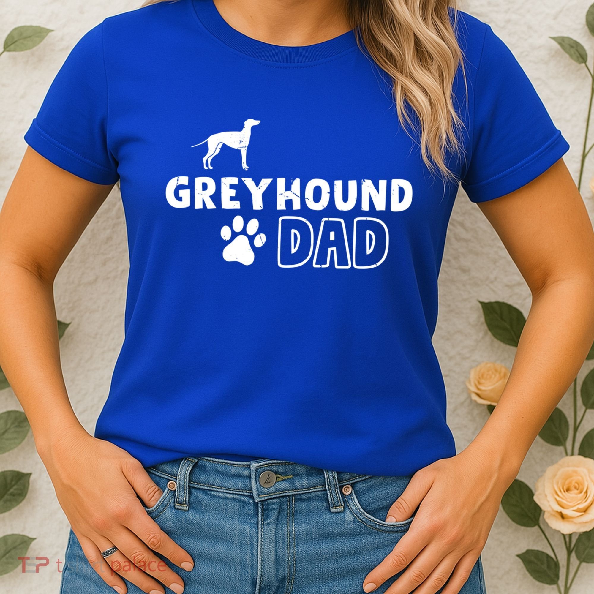 Greyhound Dad Funny Cute Dog Owner Adopt Rescue Fathers Day Gift Women's T-Shirt