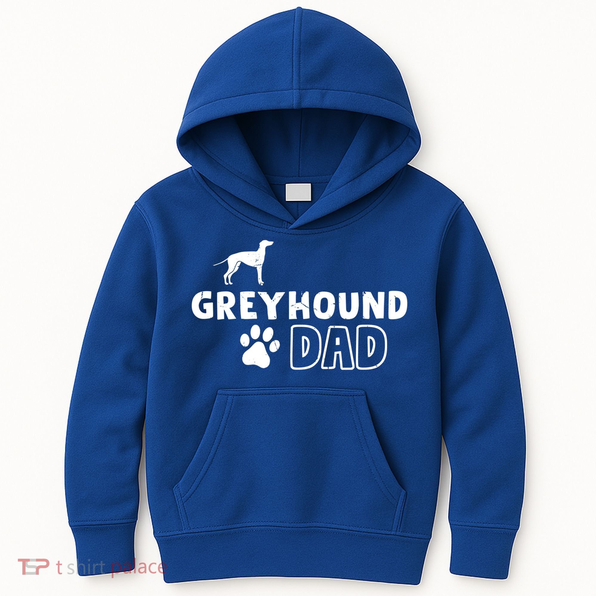 Greyhound Dad Funny Cute Dog Owner Adopt Rescue Fathers Day Gift Kids Hoodie