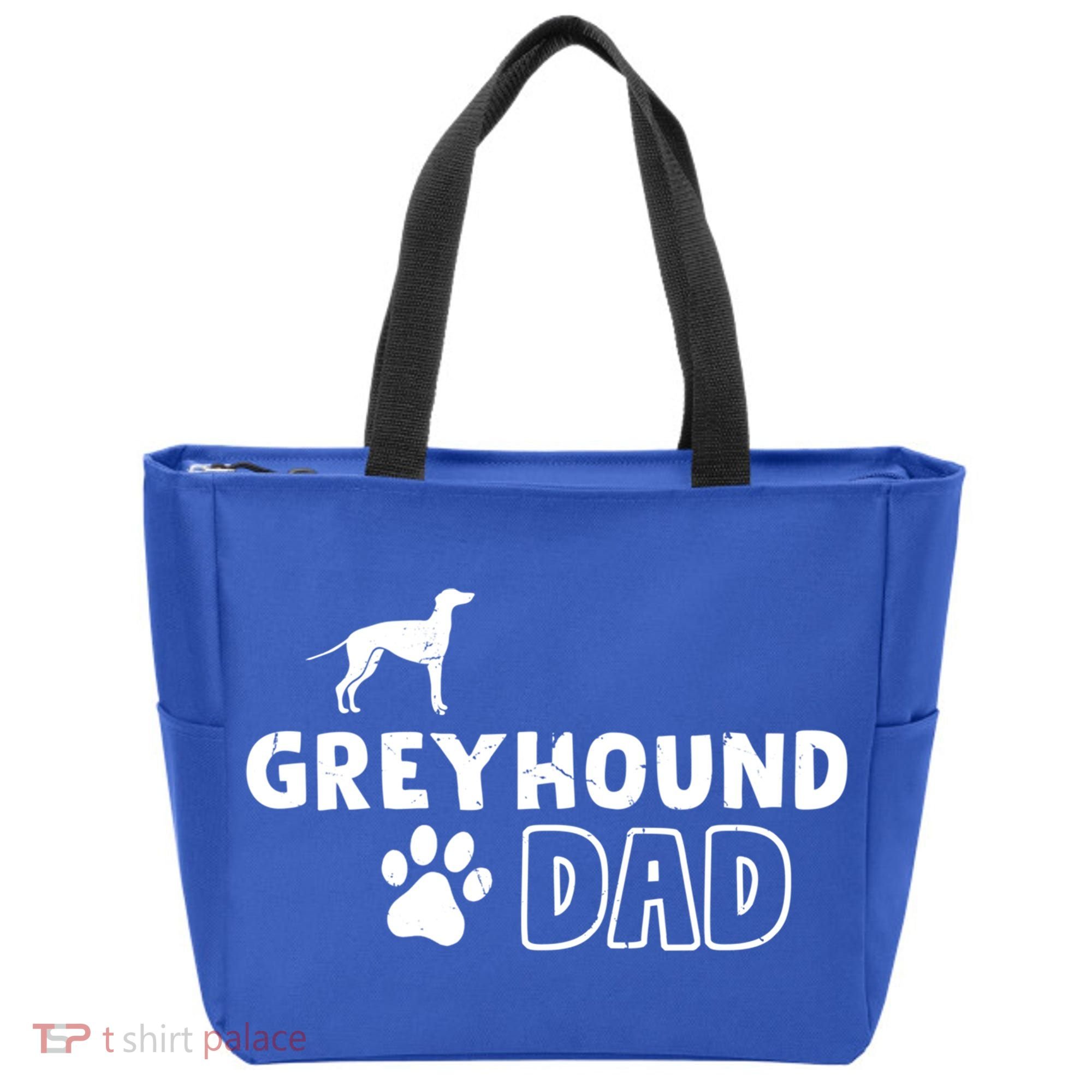 Greyhound Dad Funny Cute Dog Owner Adopt Rescue Fathers Day Gift Tote Bag