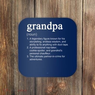 Grandpa Definition Funny Cool Coaster