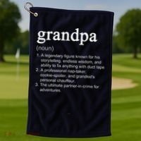 Grandpa Definition Funny Cool Golf Towel thumb 1