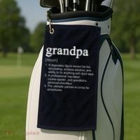 Grandpa Definition Funny Cool Golf Towel thumb 2