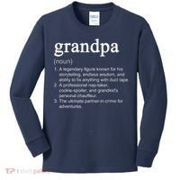 Grandpa Definition Funny Cool Kids Long Sleeve Shirt thumb 0