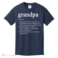 Grandpa Definition Funny Cool Kids T-Shirt thumb 0