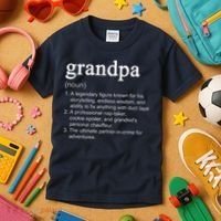 Grandpa Definition Funny Cool Kids T-Shirt thumb 3