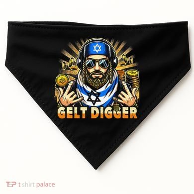 Gelt Digger Funny Jewish Rapper Isreali USA-Made Doggie Bandana