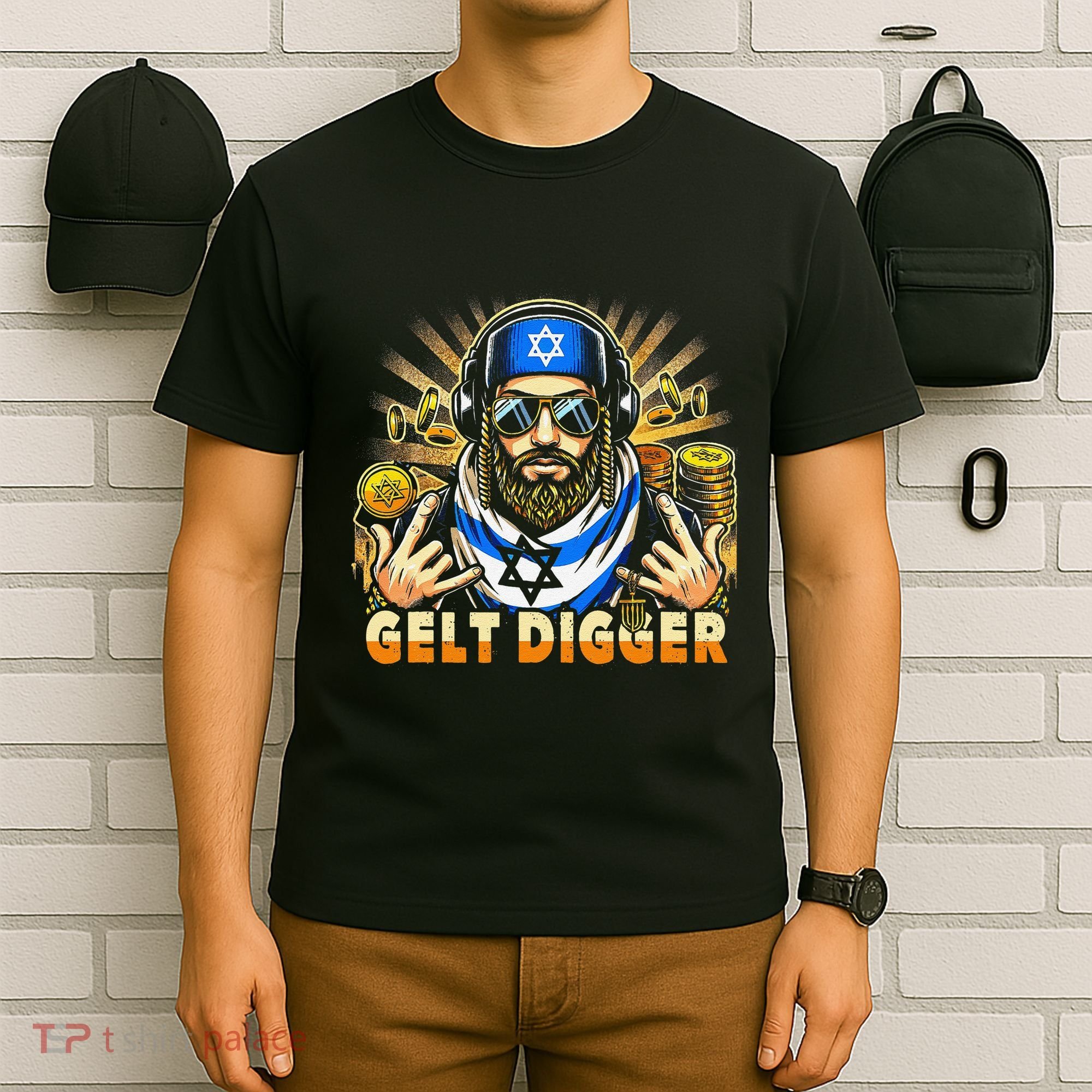 Gelt Digger Funny Jewish Rapper Isreali T-Shirt