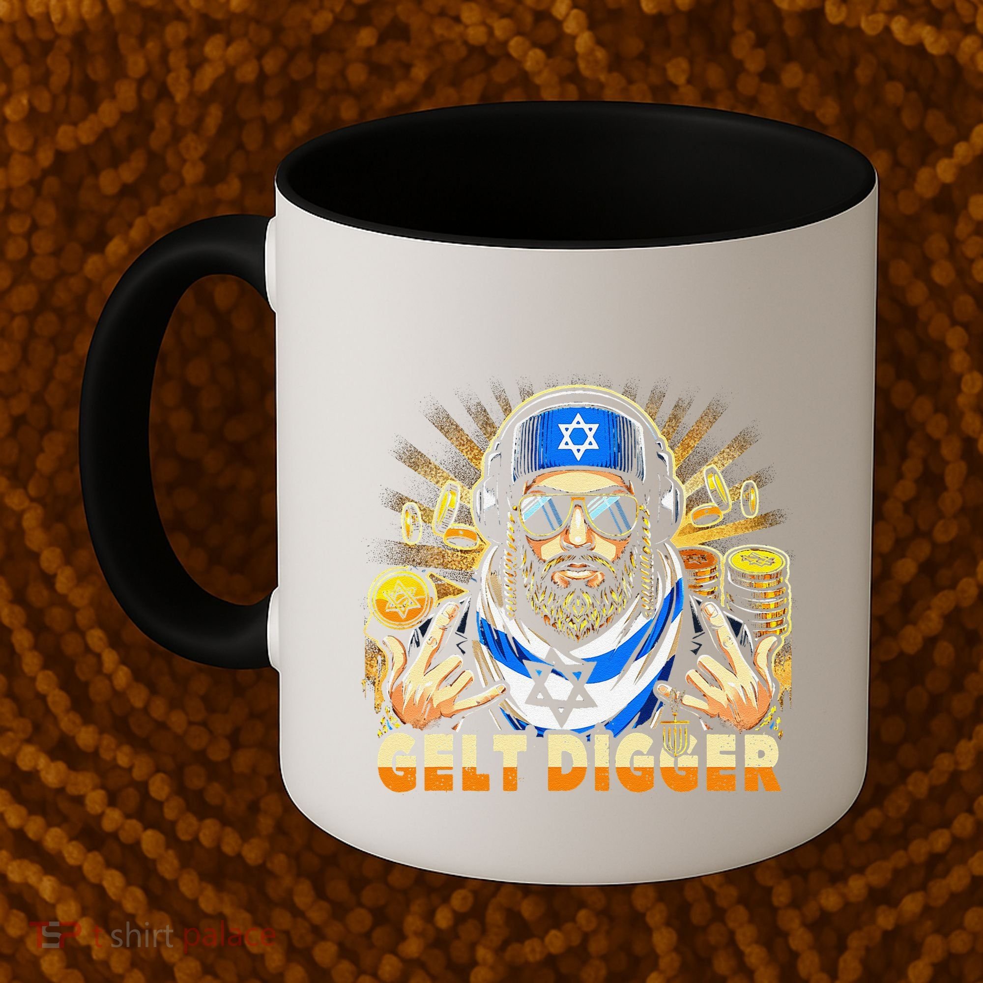 Gelt Digger Funny Jewish Rapper Isreali Coffee Mug