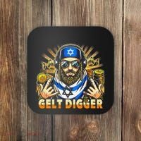 Gelt Digger Funny Jewish Rapper Isreali Coaster thumb 0