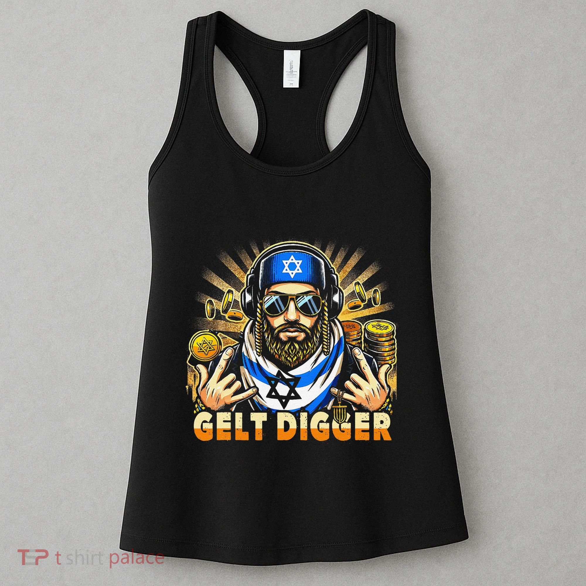 Gelt Digger Funny Jewish Rapper Isreali Women's Tank Top