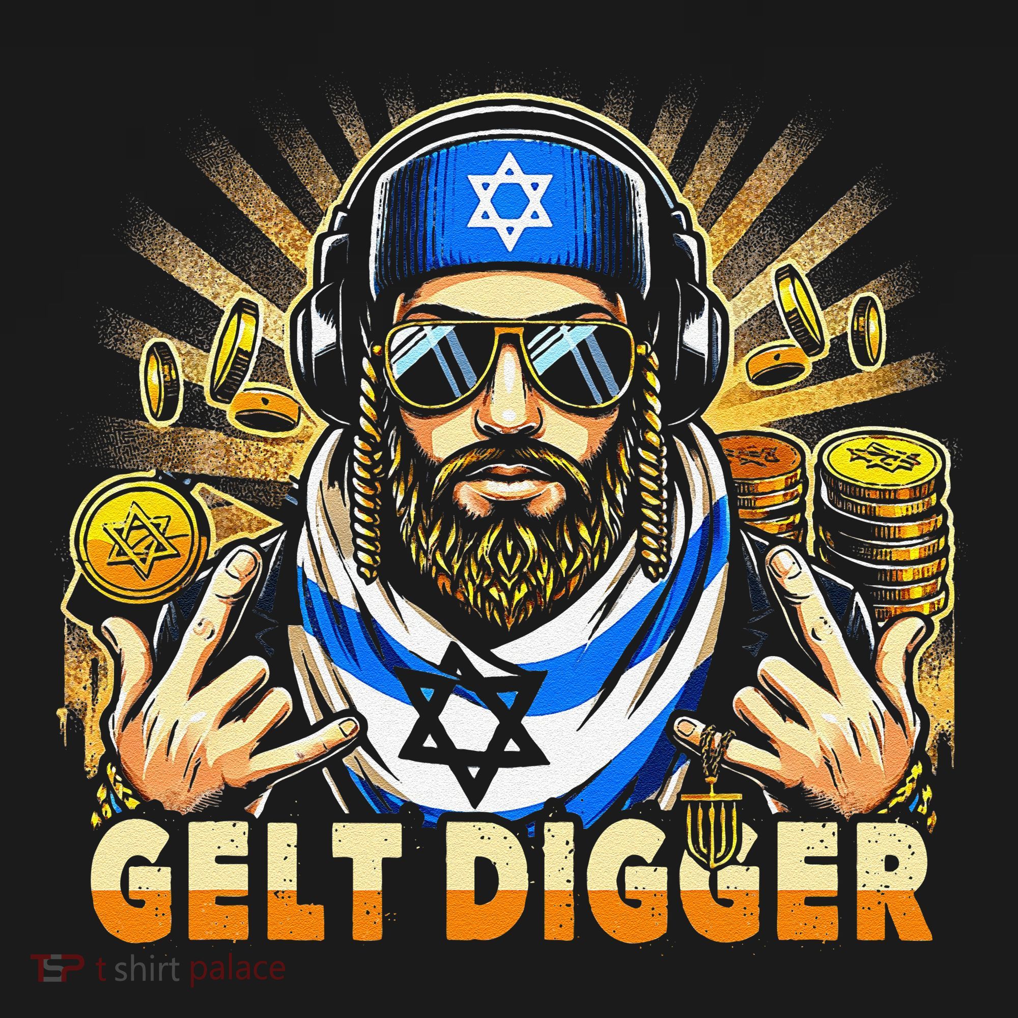 Gelt Digger Funny Jewish Rapper Isreali Women's T-Shirt