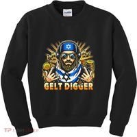 Gelt Digger Funny Jewish Rapper Isreali Kids Sweatshirt thumb 0