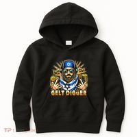 Gelt Digger Funny Jewish Rapper Isreali Kids Hoodie thumb 0