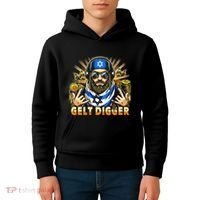 Gelt Digger Funny Jewish Rapper Isreali Kids Hoodie thumb 4