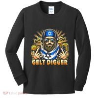 Gelt Digger Funny Jewish Rapper Isreali Kids Long Sleeve Shirt thumb 0