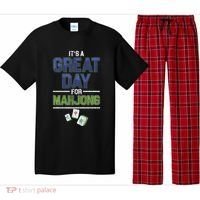 Great Day For Mahjong Player Chinese Board Game Solitaire Funny Gift Pajama Set thumb 0
