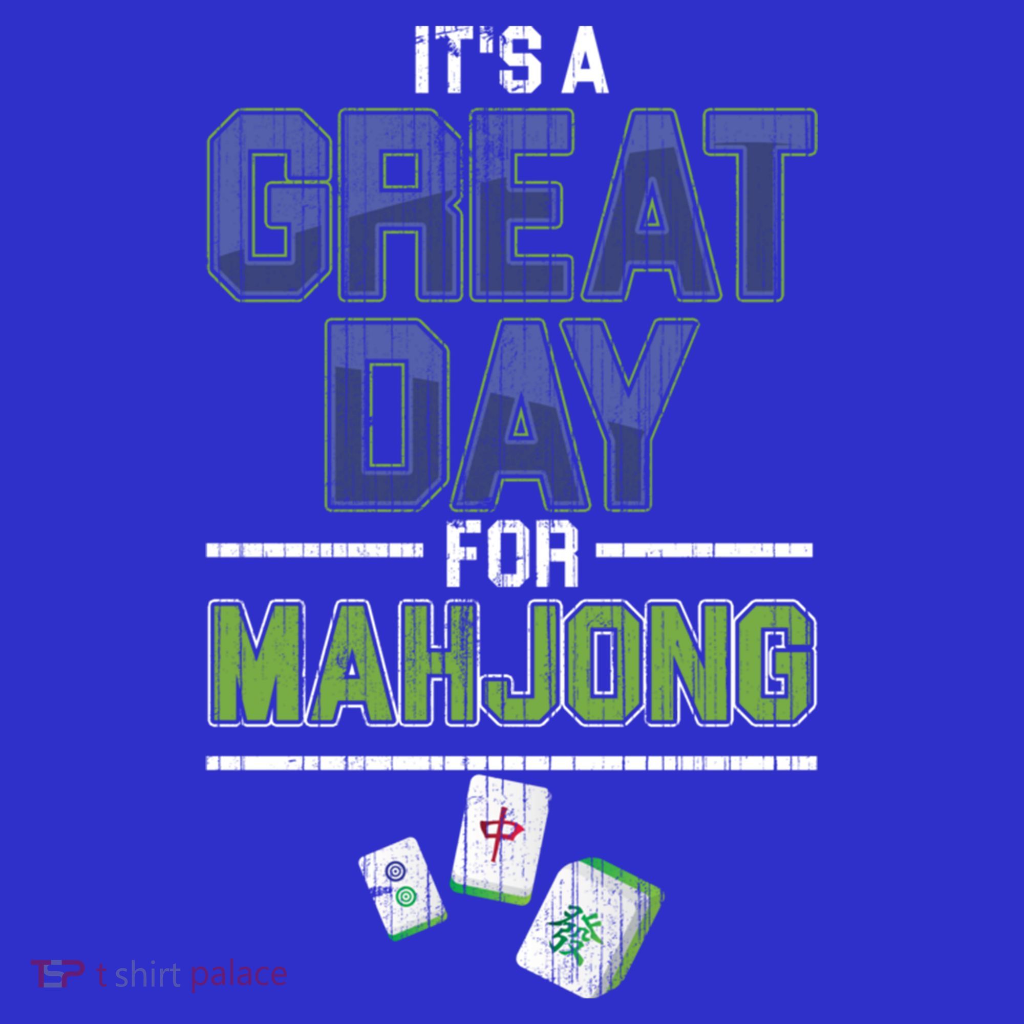 Great Day For Mahjong Player Chinese Board Game Solitaire Funny Gift Polo