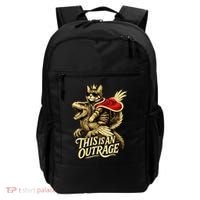 Goddammit Donut Funny Book Lover This Is An Outrage Backpack thumb 0