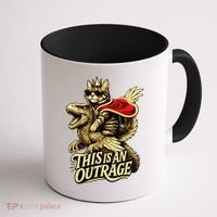 Goddammit Donut Funny Book Lover This Is An Outrage Coffee Mug thumb 1