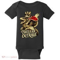 Goddammit Donut Funny Book Lover This Is An Outrage Baby Bodysuit thumb 0