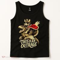 Goddammit Donut Funny Book Lover This Is An Outrage Tank Top thumb 2