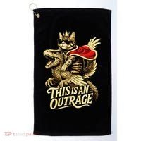 Goddammit Donut Funny Book Lover This Is An Outrage Golf Towel thumb 0