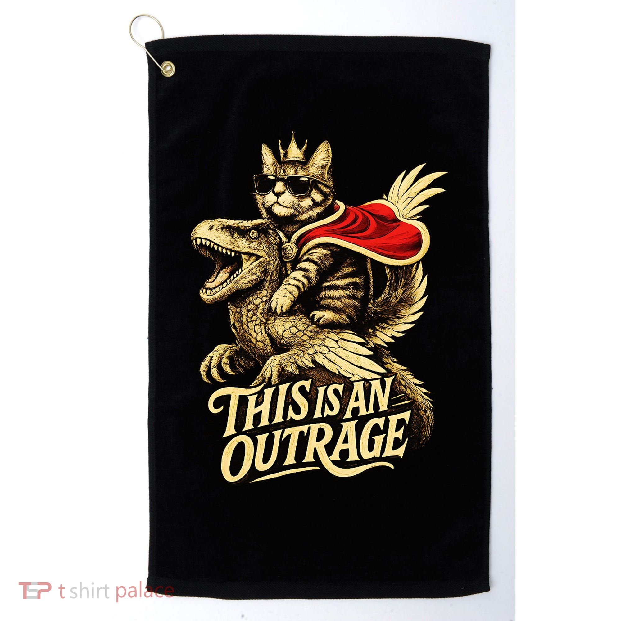 Goddammit Donut Funny Book Lover This Is An Outrage Golf Towel