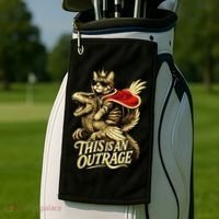 Goddammit Donut Funny Book Lover This Is An Outrage Golf Towel thumb 2