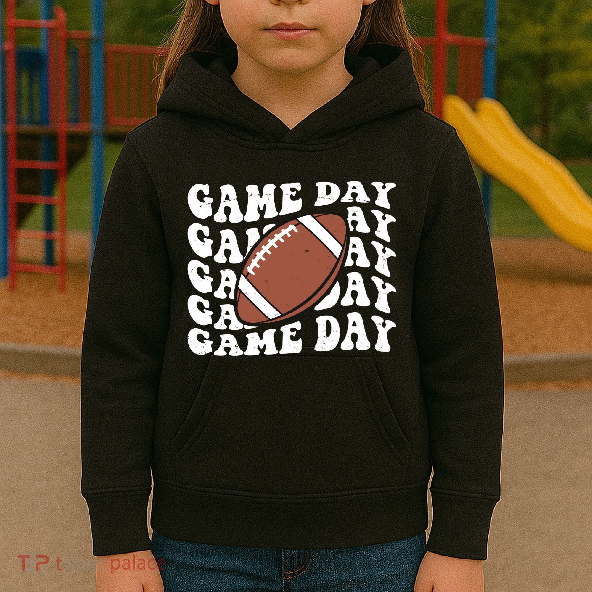 Game Day Football Fan Kids Hoodie