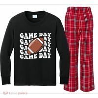 Game Day Football Fan Kids Long Sleeve Plaid Pajama Set thumb 0