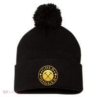 Gold Digger Gold Mining Gold Miner Pom Pom 12in Knit Beanie thumb 0