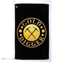 Gold Digger Gold Mining Gold Miner Golf Towel thumb 0